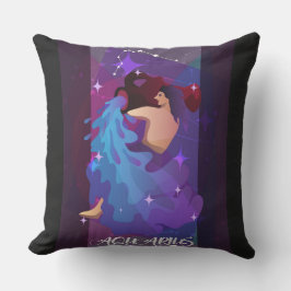 Cojín decorativo del Rótulo Aquarius