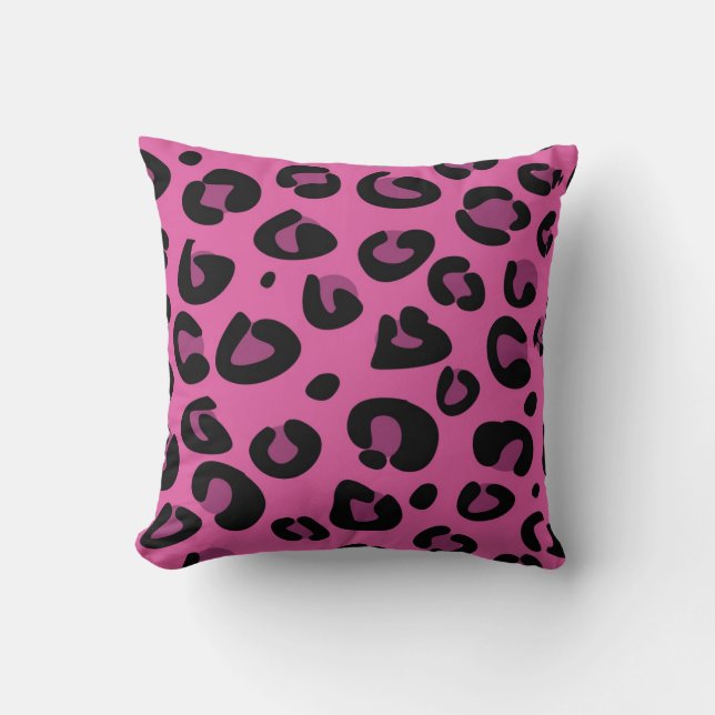 Cojín decorativo del sofá Cheetah de Leopardo Negr (Anverso)