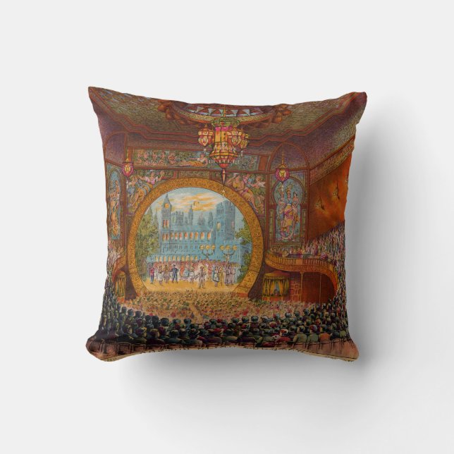 Cojín decorativo del Teatro Boston Bijou (Anverso)