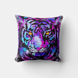 Cojín decorativo del tigre azul - Cabeza de tigre 