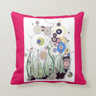 Cojín decorativo del tordo y del Wanderlust