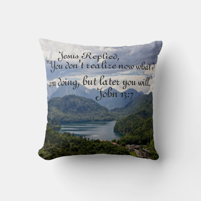 Cojín decorativo del verso de la biblia del (Anverso)