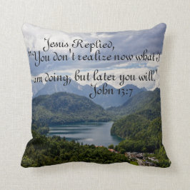 Cojín decorativo del verso de la biblia del