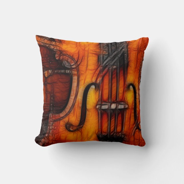 Cojín decorativo del violín (Anverso)