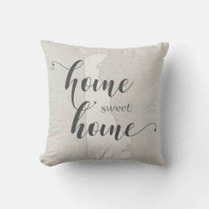 Cojín Decorativo Delaware - Home Sweet Home Burlap-look