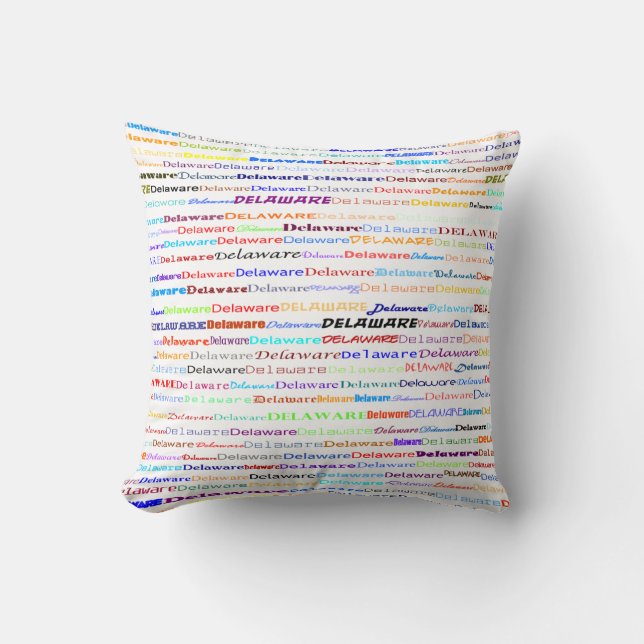 Cojín decorativo Delaware Text Design II (Anverso)