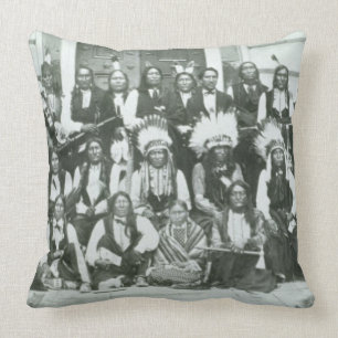 Cojín Decorativo Delegación india de los líderes de Siux en