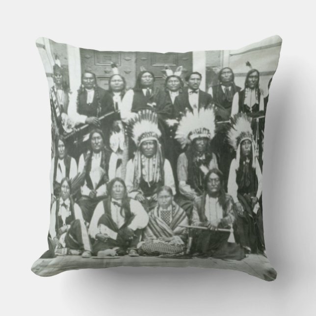 Cojín Decorativo Delegación india de los líderes de Siux en (Anverso)