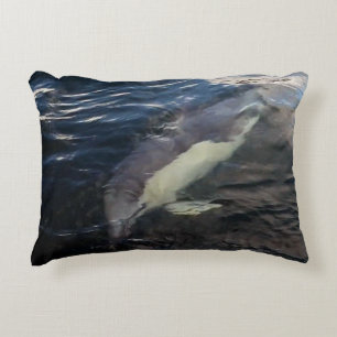 Cojín Decorativo Delfín Común Personalizable Nadando Bajo el Agua