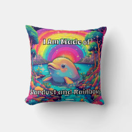 Cojín Decorativo Delfín psicodélico: Estoy hecho de dolor y estupid