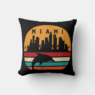 Cojín Decorativo Delfín Vintage Silueta Miami 80 Souvenir Dolp