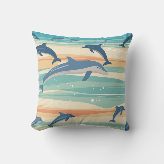 Cojín Decorativo Delfines (Anverso)