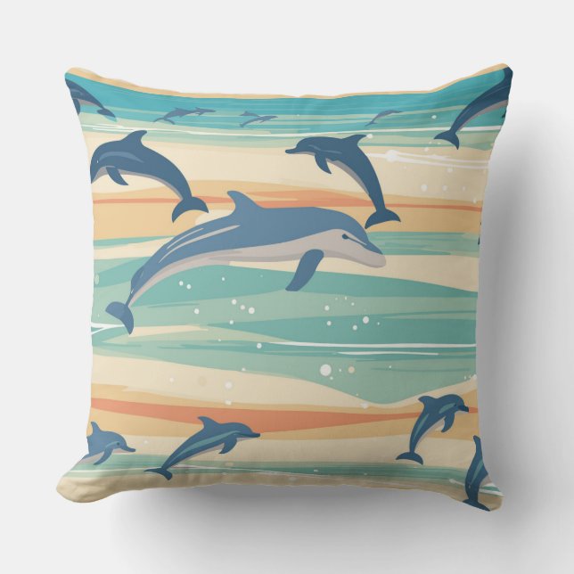 Cojín Decorativo Delfines (Anverso)