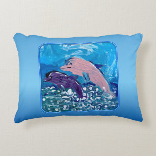 Cojín Decorativo Delfines "Arte de niños"