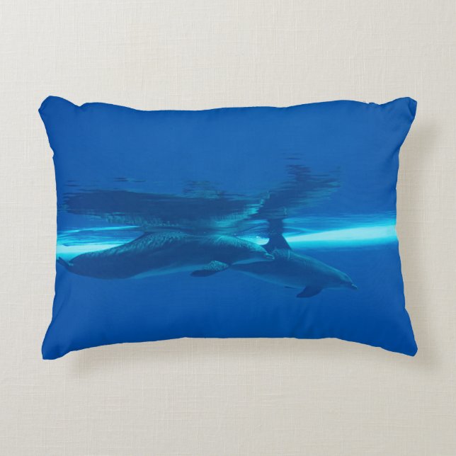 Cojín Decorativo Delfines y reflexiones (Anverso)