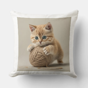 Cojín Decorativo Deliberadamente Adorable: Gato Gato Gatito Gatito