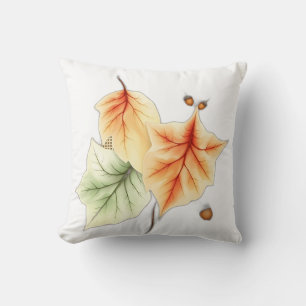 Cojín Decorativo Delicadas hojas otoñales con maíz