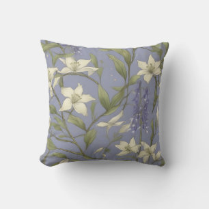 Cojín Decorativo Delicadas Ramas Y Flores De Flores Silvestres