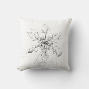 Cojín Decorativo Delicado copo de nieve único
