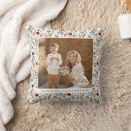 Cojín Decorativo Delicado Día de la Madre con el Floral Scrapbook