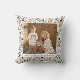 Cojín Decorativo Delicado Día de la Madre con el Floral Scrapbook