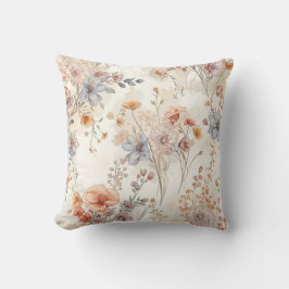 Cojín Decorativo Delicate Wildflower Meadow Soft Pastel Floral