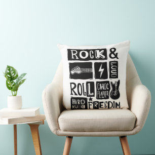 Cojín Decorativo Delicia de los amantes de la música de Rock & Roll