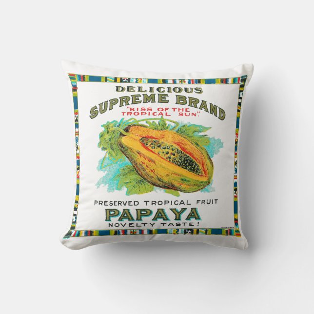 Cojín Decorativo Deliciosa papaya suprema (Anverso)
