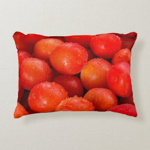 Cojín Decorativo Delicioso fontanería de cerezo rojo, tazón, cereza