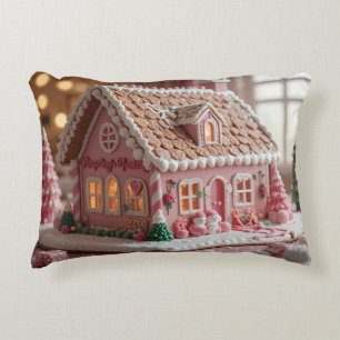 Cojín Decorativo delicioso pan de jengibre rosa