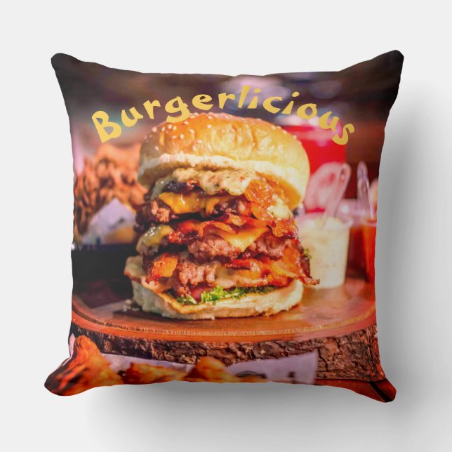 Cojín Decorativo Delicious Burger (Anverso)