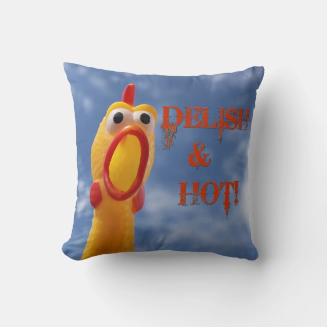Cojín Decorativo ¡Delish & Hot Chicken Pillow! (Anverso)