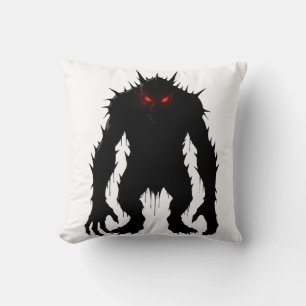 Cojín Decorativo Demonio de la Sombra Monstruo Ojos Rojos Terror re
