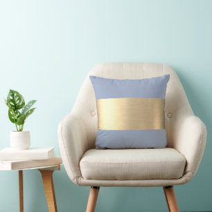 Cojín Decorativo Denim Blue Relieve metalizado dorado Rustic Faux