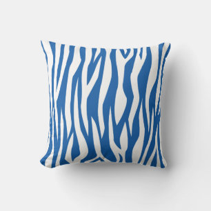 Cojín Decorativo Denim Blue Zebra Print