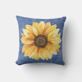 Cojín Decorativo Denim de girasol