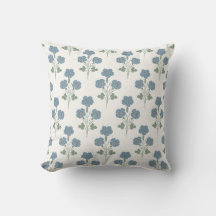 Denim Polvoriento y Floral de Pradera de Melocotón