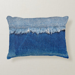 Cojín Decorativo Denim vaqueros de fondo. Tejidos de denim con b