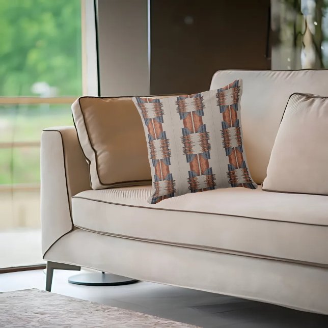 Cojín Decorativo Denim y óxido de tazas modernos (Subido por el creador)