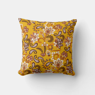 Cojín Decorativo Dense floral mano ornamental dibujar fantasía flor