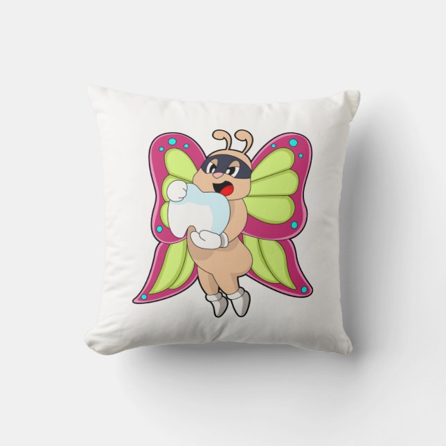 Cojín Decorativo Dentista de mariposas dientes (Anverso)