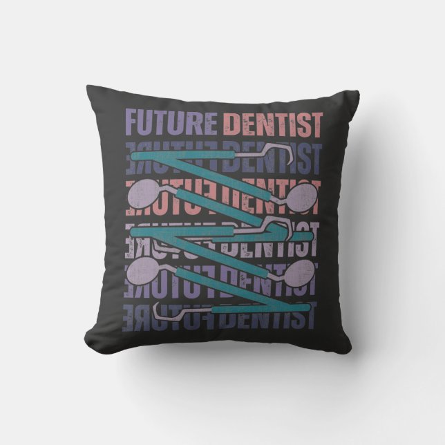 Cojín Decorativo Dentista Futuro (Anverso)