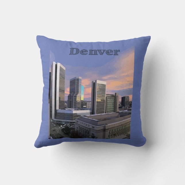 Cojín Decorativo Denver Skyline (Reverso)