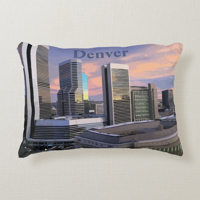 Cojín Decorativo Denver Skyline (Anverso)