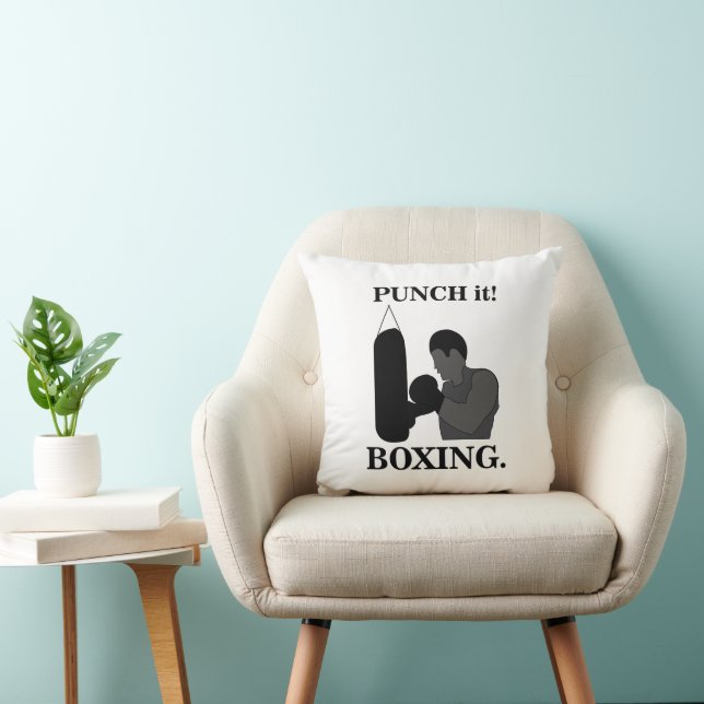Cojín Decorativo Deporte de Boxeo Golpea (Silla)
