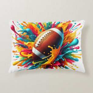 Cojín Decorativo Deporte de pelota de juego de salpicaduras colorid