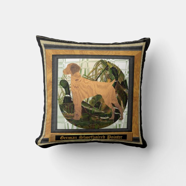 Cojín Decorativo Deporte de punteros de corto alcance alemán (Anverso)