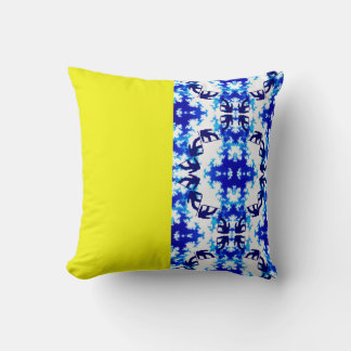 Cojín Decorativo Deporte de snowboard azul cielo amarillo