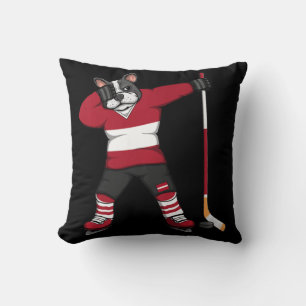 Cojín Decorativo Deportes de aficionados al hockey sobre hielo en e