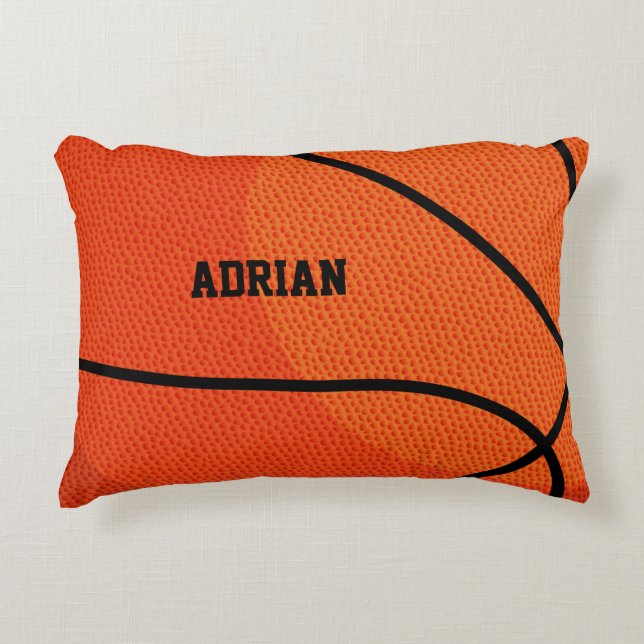 Cojín Decorativo Deportes de baloncesto personalizados (Anverso)